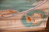 Vintage Denoyer Geppert map detail showing Antarctica with orange land and blue-green water.
