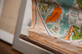 Close-up of Denoyer Geppert map, 'Edition 1944' stamp, and worn bottom tape.
