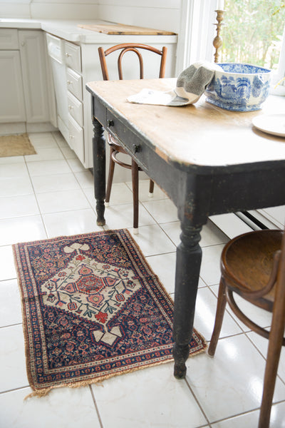  Small Ivory Senneh Rug / Item 1637 image 4