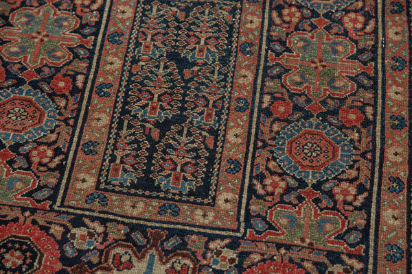 3x3 Square Blue Tribal Malayer Rug // ONH Item 1638 Image 2