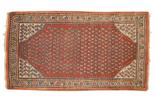 2x4 Small Red Mir Sarouk Vintage Rug // ONH Item 1639