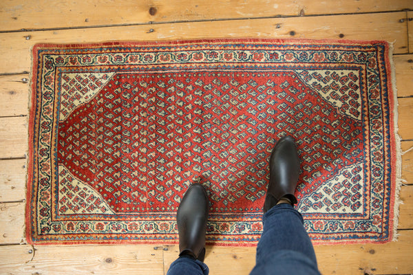 2x4 Small Red Mir Sarouk Vintage Rug // ONH Item 1639 Image 1
