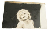 Vintage Jean Harlow black and white art with graffiti-style spray paint finish, circa 1960s.