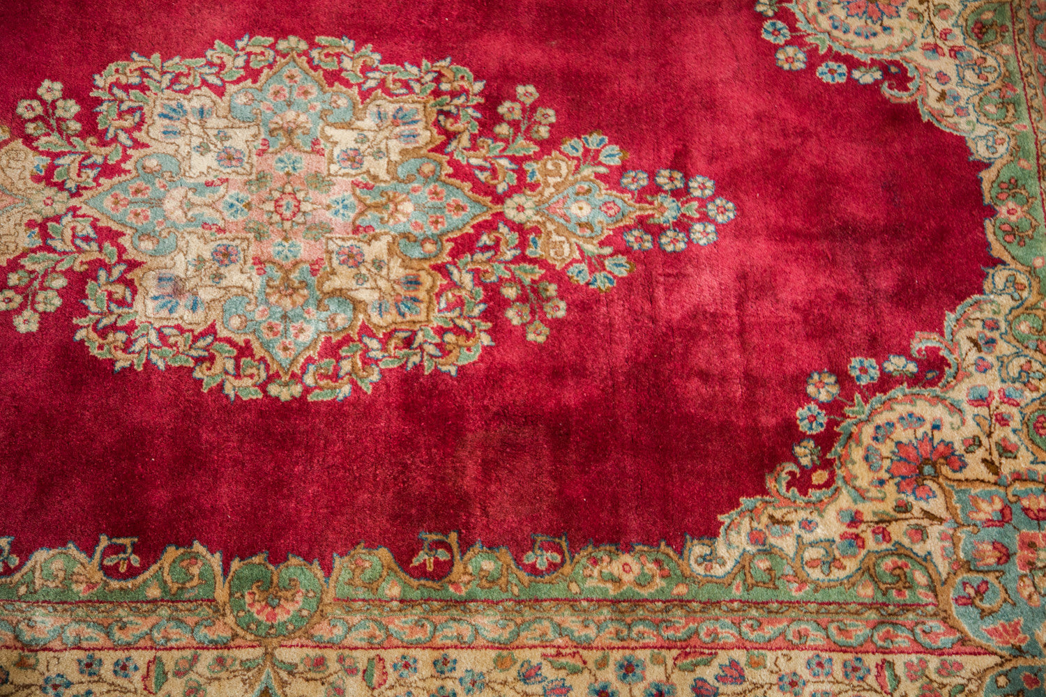 Vintage Kerman Persian Rug 4'4