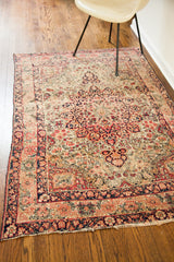 4x6 Worn Antique Kerman Rug - Old New House