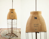 Rare Early Skirt Dress Form, Model 1915 36, with deep patina canvas and metal.