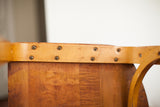 Early vintage Thonet chair bent plywood joinery, exposed screws, and rich aged patina.