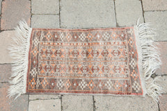 1.5x3 Vintage Afghani Rug Mat // ONH Item 1715 Image 4