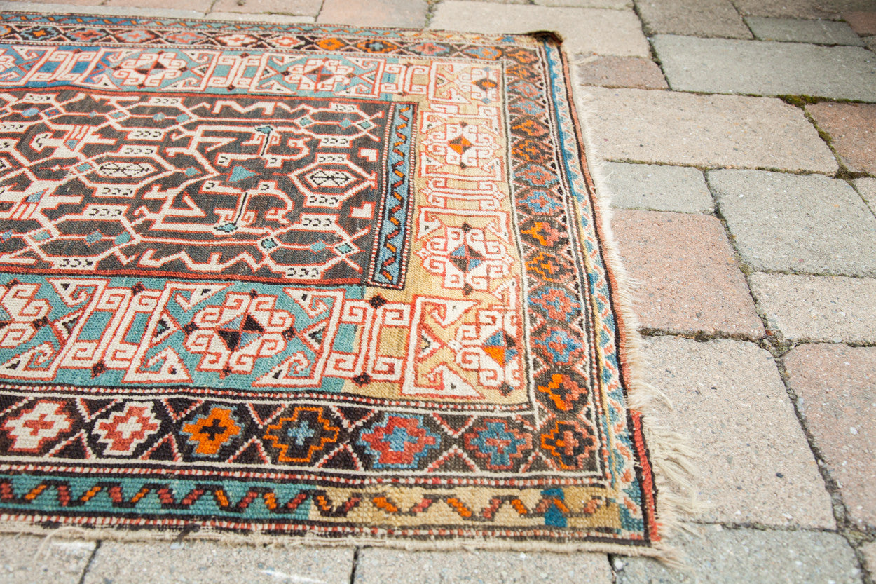 3x4.5 Antique Caucasian With Unique Colors // ONH Item 1718 Image 1