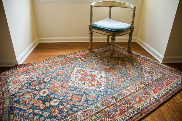 4x6 Powder Blue Qashqai Persian Rug // ONH Item 1736