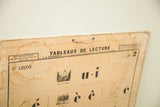 Antique French alphabet chart top, 