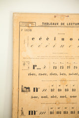 19th Century French Alphabet School Chart // ONH Item 1755 Image 3