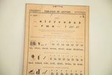 Antique French alphabet chart showing full lesson layout, aged paper, and graphic details.