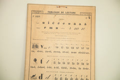 19th Century French Alphabet School Chart // ONH Item 1755 Image 2
