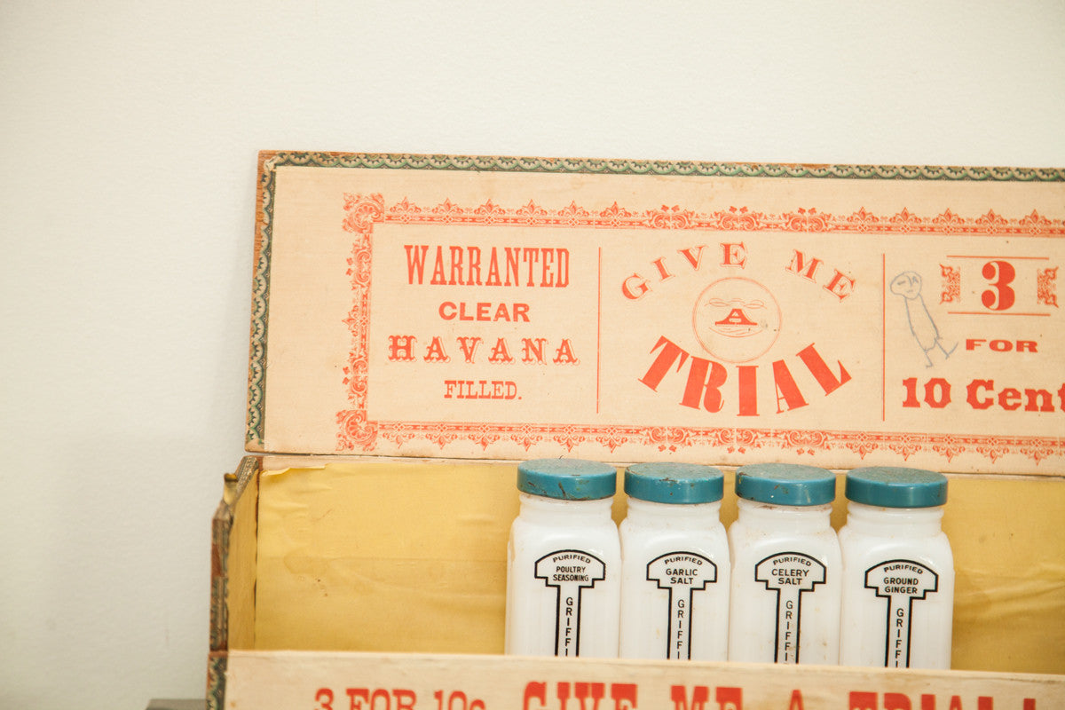 Antique Cuban Cigar Box Give Me a Trial 19th Century // ONH Item 1756 Image 1