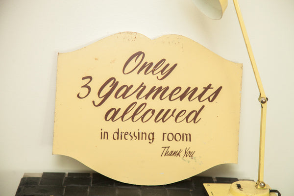 Vintage Clothing Shop Sign // ONH Item 1759 Image 1