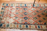 3x5 Colorful Worn Antique Kuba Rug // ONH Item 1763 Image 3