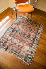 3x5 Colorful Worn Antique Kuba Rug // ONH Item 1763 Image 8