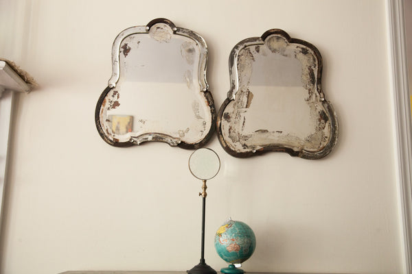 Vintage 1930s Bell Shaped Beveled Glass Deco Mirrors // ONH Item 1784