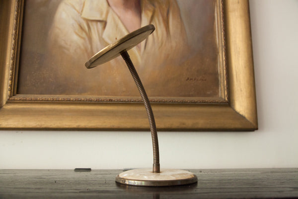 Double Sided Mid Century Bathroom Gooseneck Mirror // ONH Item 1786