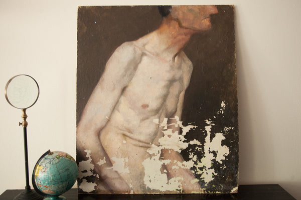 Vintage Salvatore Aucello Painting of a Man // ONH Item 1795