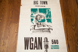 Vintage WGAN radio poster for 