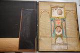 Worn dark leatherette cover and detailed anatomical charts with art deco flourishes.