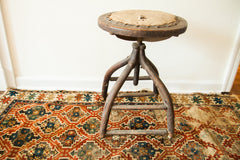 RESERVED Victorian Antique Industrial Wooden Stool // ONH Item 1808