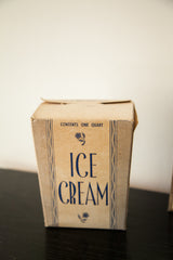 Vintage Art Deco ice cream ephemera box, blue 