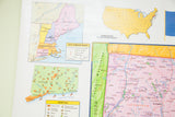 Close-up of Connecticut map showing land use legend with farming icons.