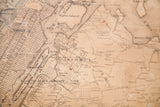 Antique New York City map segment detailing Wards Island, Hell Gate, Astoria, and Ravenswood.