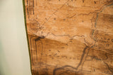 Antique 1860 New York map detail, showing Rahway, Woodbridge, and patinated texture.