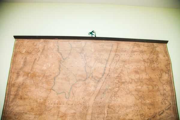 Rare 1860 Antique New York City Environs Manhattan Brooklyn Harlem Pulldown Wall Map Walling Tilden // ONH Item 1817 Image 13