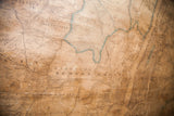 Aged parchment 1860 New York map detail of Hudson River and Harrison areas.
