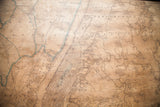 Section of 1860 antique NYC map showing Brooklyn, Queens, and Long Island waterways.