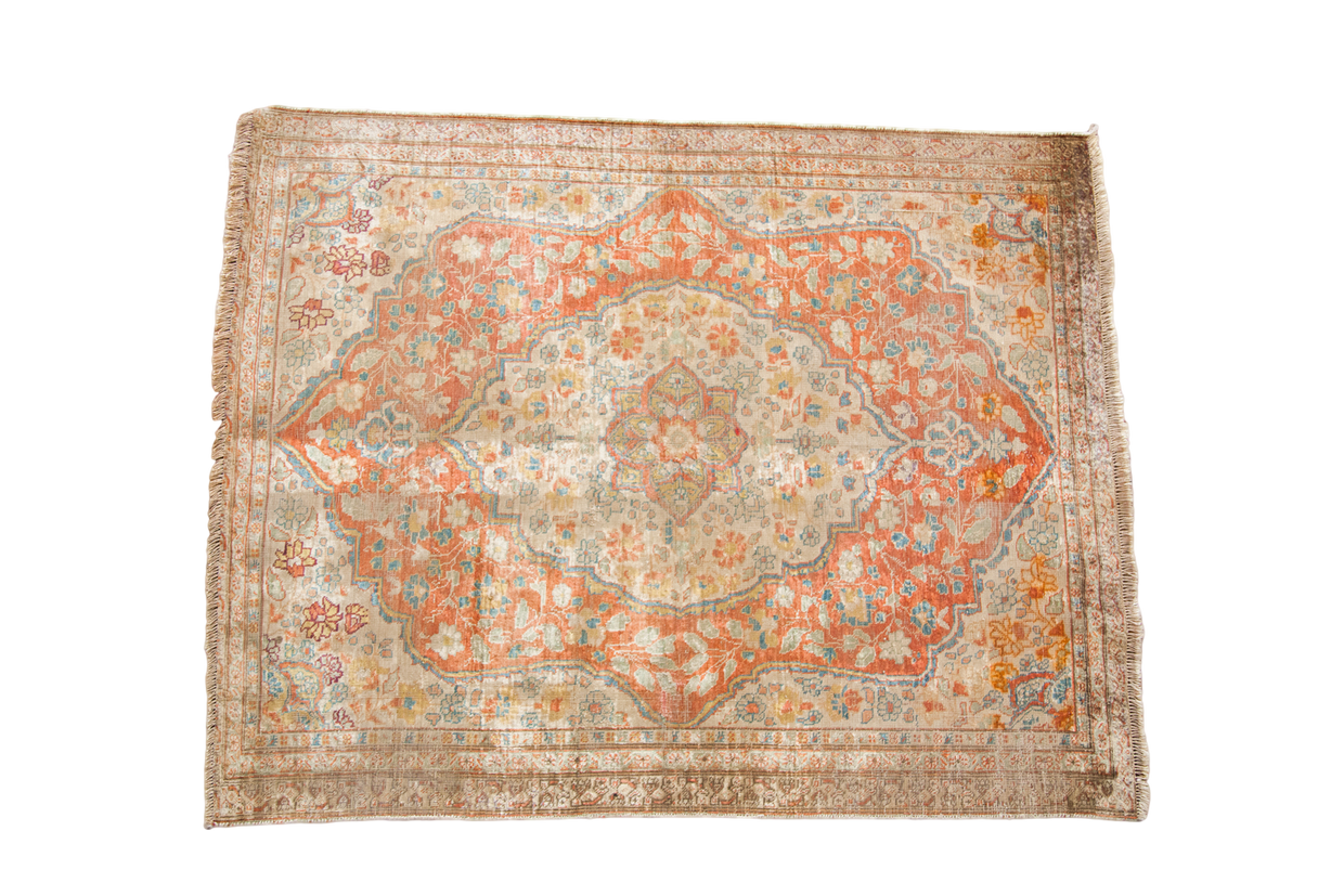 2x3 Antique Silk Tabriz Rug Mat // ONH Item 1820