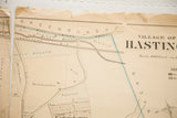 Antique Hastings map features the title, scale, and worn upper edge.