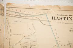Antique Hastings NY Westchester Map // ONH Item 1821 Image 5