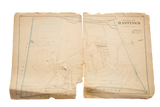 Antique Hastings, NY map, two joined pieces, with aged paper and visible detail.