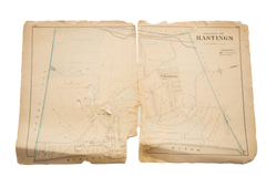 Antique Hastings NY Westchester Map // ONH Item 1821