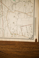 Lower right detail of the antique map, showing Bedford Township and the map legend.