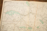Antique 1908 map detail featuring Titicus Reservoir, North Salem, and state line.