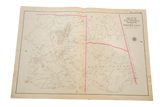 Antique 1911 map depicting Bedford, NY, Pound Ridge, and North Castle; 22.75x32.25 inches.