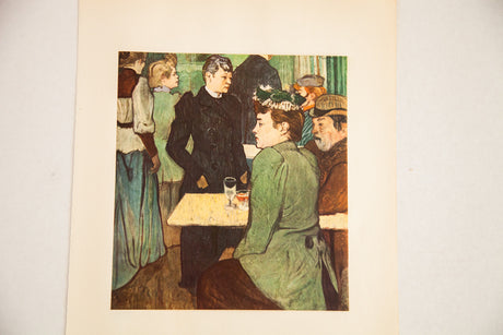 Mid Century Vintage Toulouse Lautrec Moulin de La Galette Print // ONH Item 1829