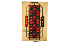 Vintage Roulette Gaming Board Handmade Wooden Folk Art // ONH Item 1830