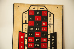 Vintage Roulette Gaming Board Handmade Wooden Folk Art // ONH Item 1830 Image 2