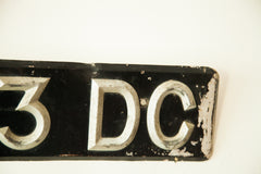 Art Deco Numbers Vintage British License Plate // ONH Item 1836 Image 2