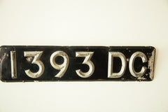 Art Deco Numbers Vintage British License Plate // ONH Item 1836 Image 1
