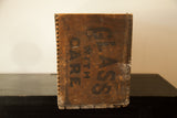 Aged wooden crate side with 