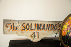Vintage Deco Double Sided House Sign Solimandos // ONH Item 1843 Image 5